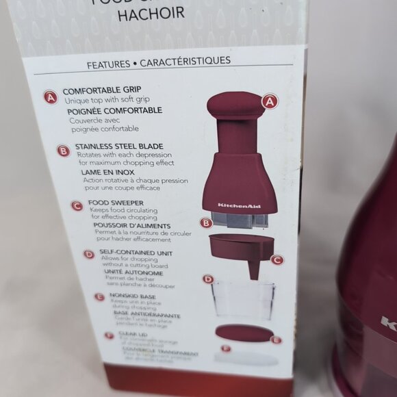KitchenAid Food Chopper Pink 2014 Manual Hand KC304BXA2CAN COMPLETE - Picture 8 of 13